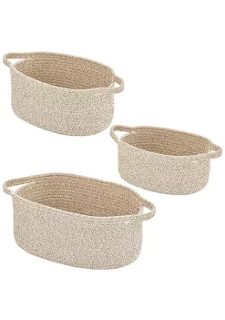 Top 10 🧨 MDesign Woven Cotton Rope Nesting Basket Set with Handles 🧨 -Storage Basket Store Belk 1000