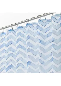 Cheap ⌛ MDesign Watercolor Chevron Shower Curtain 👍 -Storage Basket Store Belk 1019