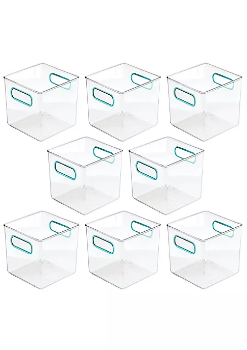 Deals π MDesign Clear Cube Bin with Colored Handles Set 6" x 6" x 6" π 4 Deals π MDesign Clear Cube Bin with Colored Handles Set 6" x 6" x 6" π - Image 2