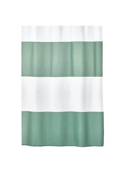 Discount ✨ MDesign Rugby Stripe Shower Curtain ❤️ -Storage Basket Store Belk 1147
