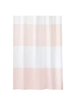 Discount ✨ MDesign Rugby Stripe Shower Curtain ❤️ -Storage Basket Store Belk 1148