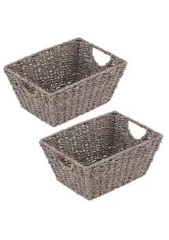 Cheapest 😍 MDesign Woven Seagrass Basket with Handles 12" x 9" x 6" 🤩 -Storage Basket Store Belk 1172