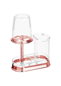 Discount 😀 MDesign Acrylic Toothbrush Holder with Rinisng Cup ❤️ -Storage Basket Store Belk 1244
