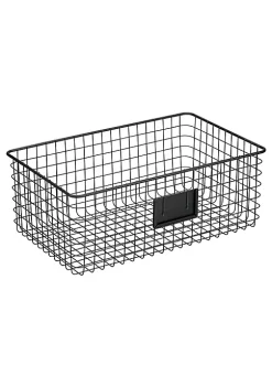 Wholesale 🤩 MDesign Wire Basket with Label Holder 12" x 10" x 6" 😉