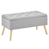Flash Sale 🎁 MDesign Tufted Storage Bench with Hinge Lid 😍 -Storage Basket Store Belk 1261