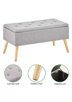 Flash Sale π MDesign Tufted Storage Bench with Hinge Lid π 10 Flash Sale π MDesign Tufted Storage Bench with Hinge Lid π -Storage Basket Store Belk 1263
