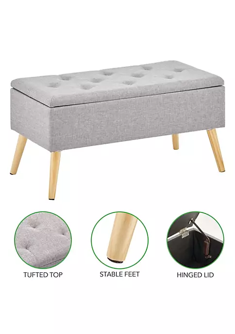Flash Sale π MDesign Tufted Storage Bench with Hinge Lid π 5 Flash Sale π MDesign Tufted Storage Bench with Hinge Lid π - Image 3