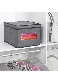 Flash Sale 🎁 MDesign Lidded Fabric Box with Window Set 12" x 15.5" x 10" 🤩 -Storage Basket Store Belk 1281