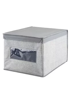 Flash Sale 🎁 MDesign Lidded Fabric Box with Window Set 12" x 15.5" x 10" 🤩 -Storage Basket Store Belk 1282