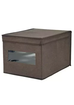 Flash Sale 🎁 MDesign Lidded Fabric Box with Window Set 12" x 15.5" x 10" 🤩 -Storage Basket Store Belk 1283