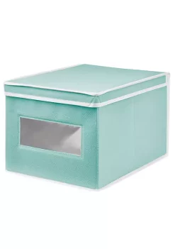 Flash Sale 🎁 MDesign Lidded Fabric Box with Window Set 12" x 15.5" x 10" 🤩 -Storage Basket Store Belk 1284
