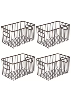 Brand new 🌟 MDesign Wire Basket With Handles Set 10" x 6" x 6" ❤️