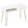Best reviews of 😉 MDesign Wood Desk with Hairpin Legs 🤩 -Storage Basket Store Belk 1302