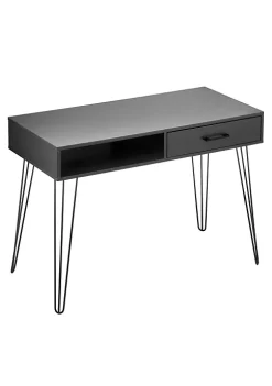 Best reviews of 😉 MDesign Wood Desk with Hairpin Legs 🤩 -Storage Basket Store Belk 1306