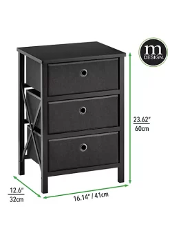Wholesale 😍 MDesign 3-Drawer Foldable Nightstand 😀 -Storage Basket Store Belk 1311