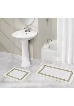 Best deal 👏 MDesign Non-Slip Border Bath Mat Set 😍 -Storage Basket Store Belk 1318