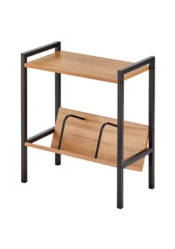 Best Pirce 😉 MDesign Wood + Metal Side Table with Book Shelf ⭐ -Storage Basket Store Belk 1323