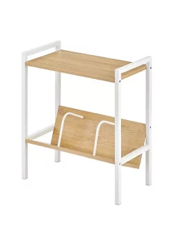 Best Pirce 😉 MDesign Wood + Metal Side Table with Book Shelf ⭐ -Storage Basket Store Belk 1325