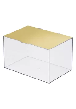 Best Sale β€οΈ MDesign Stackable Hinged Lid Bin 11" x 7" x 6.5" π