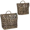 Coupon 🔥 MDesign Woven Hyacinth Hanging Wall Basket Set 🌟 -Storage Basket Store Belk 1342