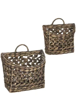 Coupon 🔥 MDesign Woven Hyacinth Hanging Wall Basket Set 🌟