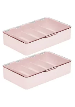 Best deal 🥰 MDesign 5-Section Stacking Eyeglass Organizer Box ⌛ -Storage Basket Store Belk 1407