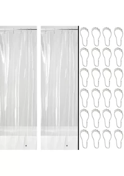 Outlet 🎁 MDesign Vinyl Shower Curtain Liner with Rings 🤩