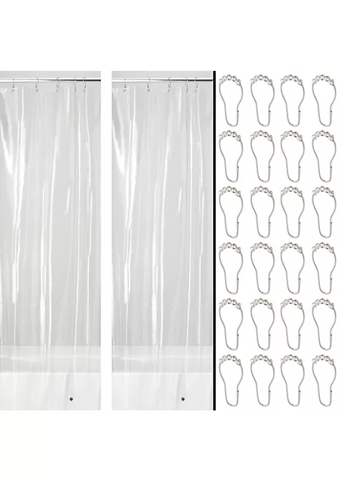 Outlet π MDesign Vinyl Shower Curtain Liner with Rings π€© 3 Outlet π MDesign Vinyl Shower Curtain Liner with Rings π€©