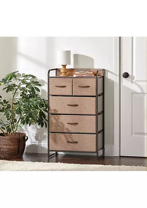 Flash Sale π MDesign 5-Drawer Tall π Dresser with Wood Shelf π 5 Flash Sale π MDesign 5-Drawer Tall π Dresser with Wood Shelf π - Image 3