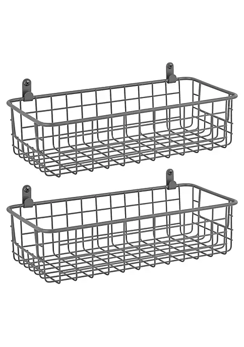 Deals ๐ MDesign Wall Mount Wire Basket 12" x 6" x 3" ๐ 3 Deals ๐ MDesign Wall Mount Wire Basket 12" x 6" x 3" ๐