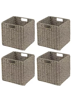 New 🌟 MDesign Woven Seagrass Cube Basket 11" x 11" x 11" 🤩 -Storage Basket Store Belk 1483