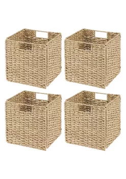 New 🌟 MDesign Woven Seagrass Cube Basket 11" x 11" x 11" 🤩 -Storage Basket Store Belk 1485
