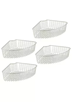 Flash Sale 🎉 MDesign 1/4 Wedge Wire Lazy Susan Bin with Front Handle 😍