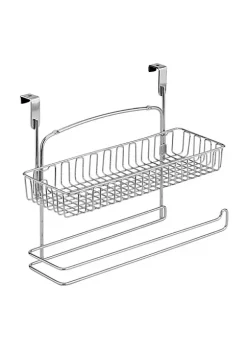 Brand new 🔥 MDesign Over Cabinet Door Paper Towel Holder with Basket 🥰 -Storage Basket Store Belk 1491