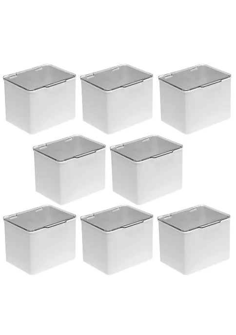 Hot Sale ✔️ MDesign Stackable Hinged Lid Bin 6" x 7" x 5" 🛒 3 Hot Sale ✔️ MDesign Stackable Hinged Lid Bin 6" x 7" x 5" 🛒