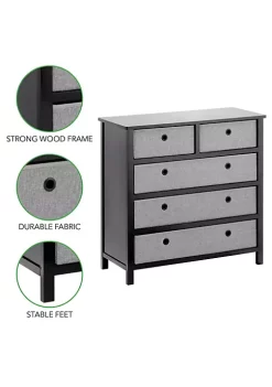 Cheapest 🔔 MDesign 5-Drawer Fabric 👗 Dresser 😀 -Storage Basket Store Belk 1540