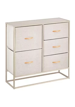 Wholesale 🛒 MDesign 5-Drawer Fabric 👗 Dresser with Wood Handles 🎉