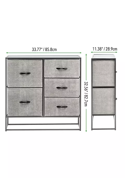 Wholesale π MDesign 5-Drawer Fabric π Dresser with Wood Handles π 4 Wholesale π MDesign 5-Drawer Fabric π Dresser with Wood Handles π - Image 2