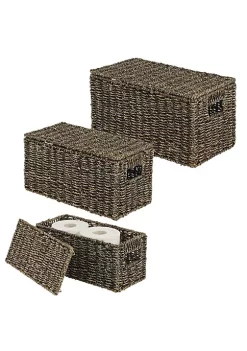 Brand new 🤩 MDesign Seagrass Nesting Basket Set with Removable Lids 🎉