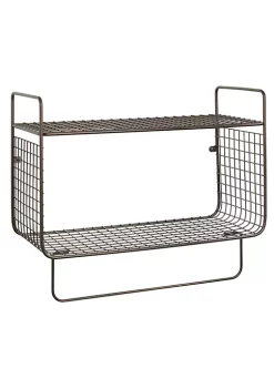 Cheap ❤️ MDesign 2-Tier Wall Mount Towel Rack with Shelf ⌛