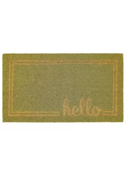 Cheap 🛒 MDesign Cursive Hello with Border Coir Doormat 🎉 -Storage Basket Store Belk 1648