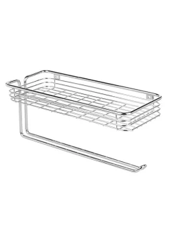 Buy 🔥 MDesign 2-Roll Wall Mount Paper Towel Holder with Shelf 👍 -Storage Basket Store Belk 1662