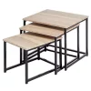 Buy 😉 MDesign Metal + Wood Nesting End Table Set 🌟 -Storage Basket Store Belk 1691