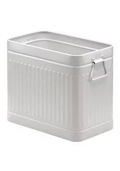 Flash Sale 🔔 MDesign Rectangular Oscar Trash Can with Handles 🔥 -Storage Basket Store Belk 1715