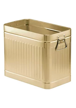 Flash Sale 🔔 MDesign Rectangular Oscar Trash Can with Handles 🔥 -Storage Basket Store Belk 1716