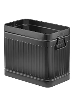 Flash Sale 🔔 MDesign Rectangular Oscar Trash Can with Handles 🔥 -Storage Basket Store Belk 1717
