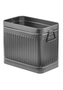 Flash Sale 🔔 MDesign Rectangular Oscar Trash Can with Handles 🔥 -Storage Basket Store Belk 1719