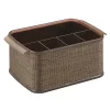 Discount 👏 MDesign Cutlery Caddy with Woven Accent ✨ -Storage Basket Store Belk 1744