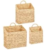 Cheapest ✨ MDesign Hyacinth Wall Mount Basket Set 🎉 -Storage Basket Store Belk 1814