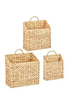 Cheapest ✨ MDesign Hyacinth Wall Mount Basket Set 🎉